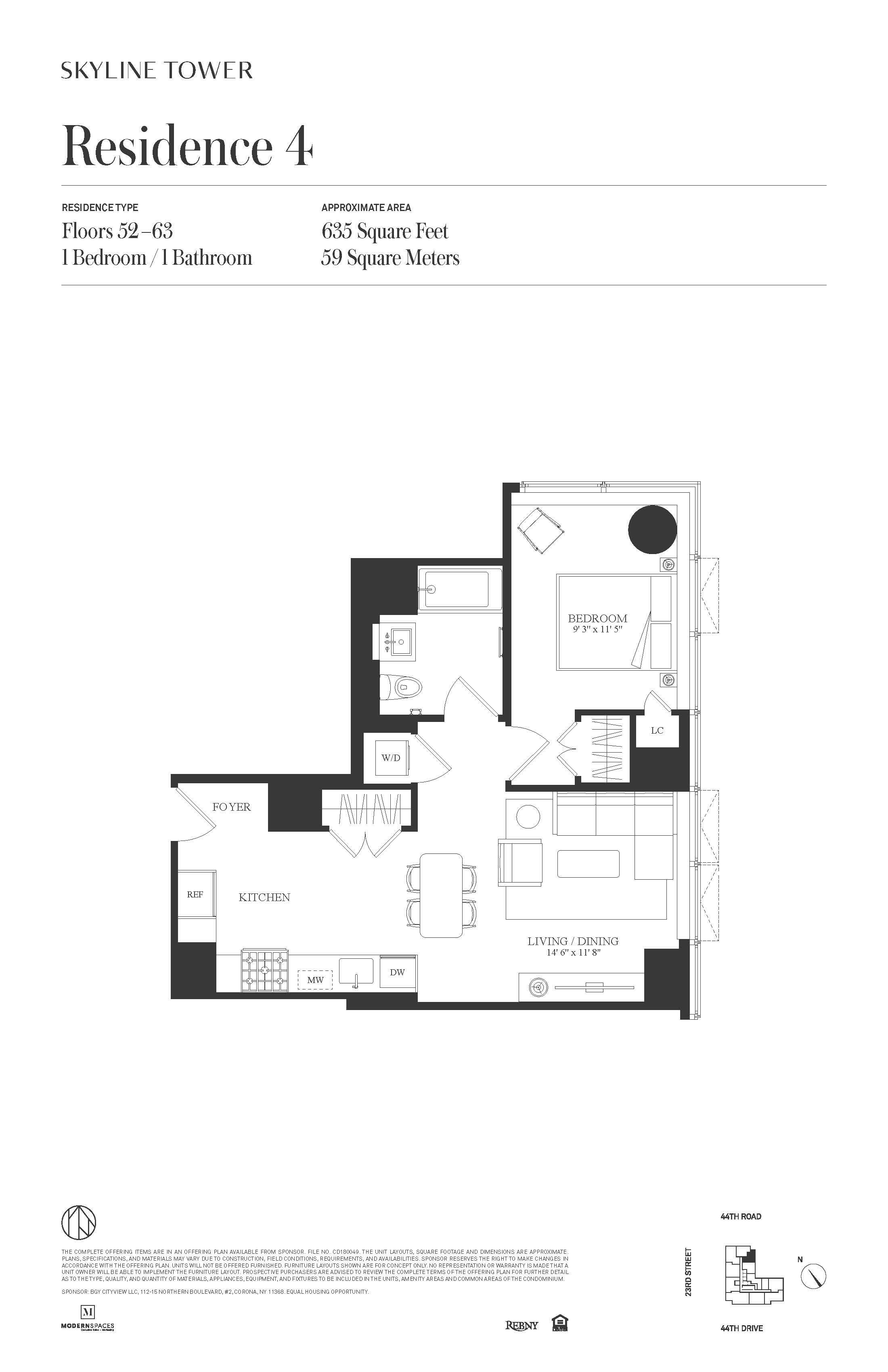 3 Court Sq, APT 5804