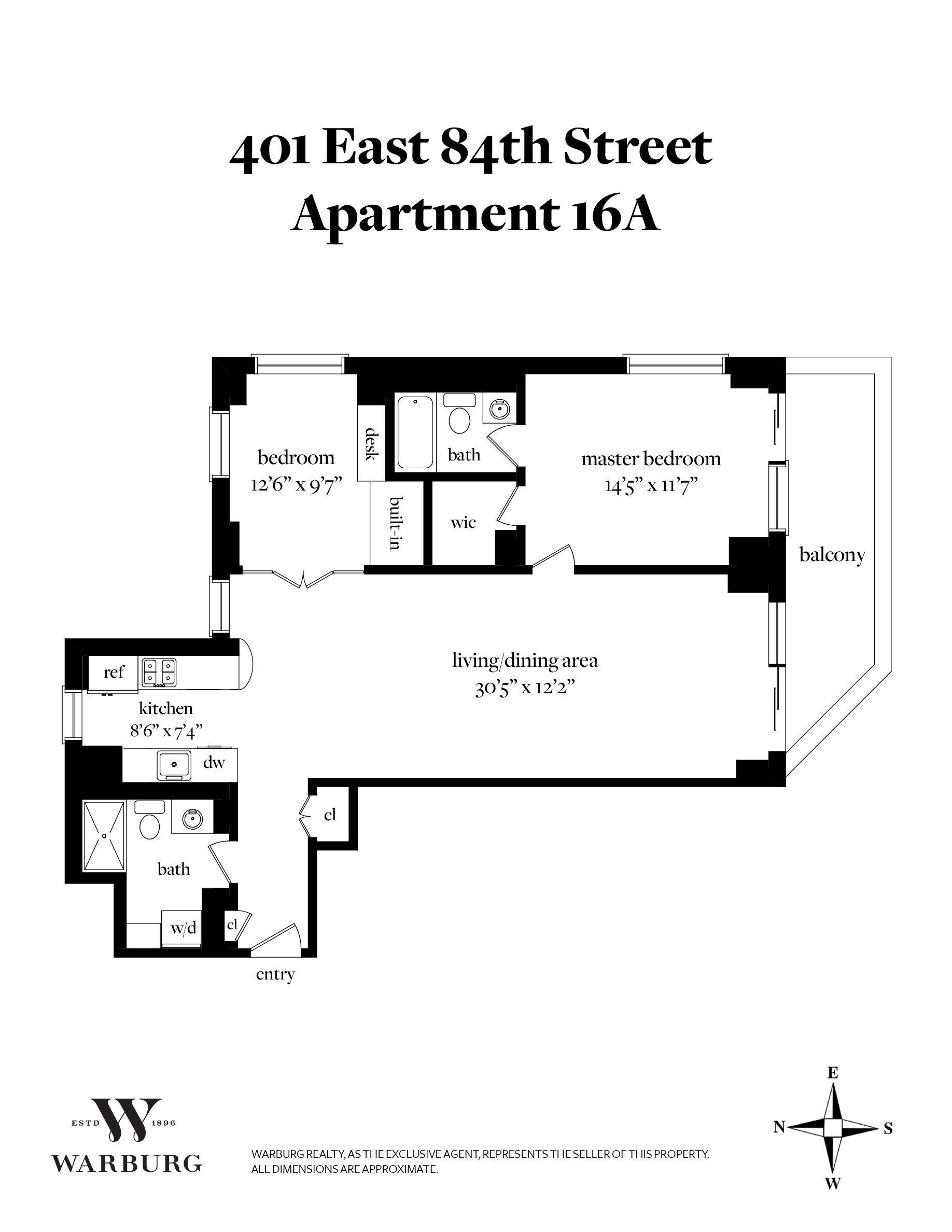 401 East 84th Street, Apt 16A, Yorkville, NY 10028 WR2880066