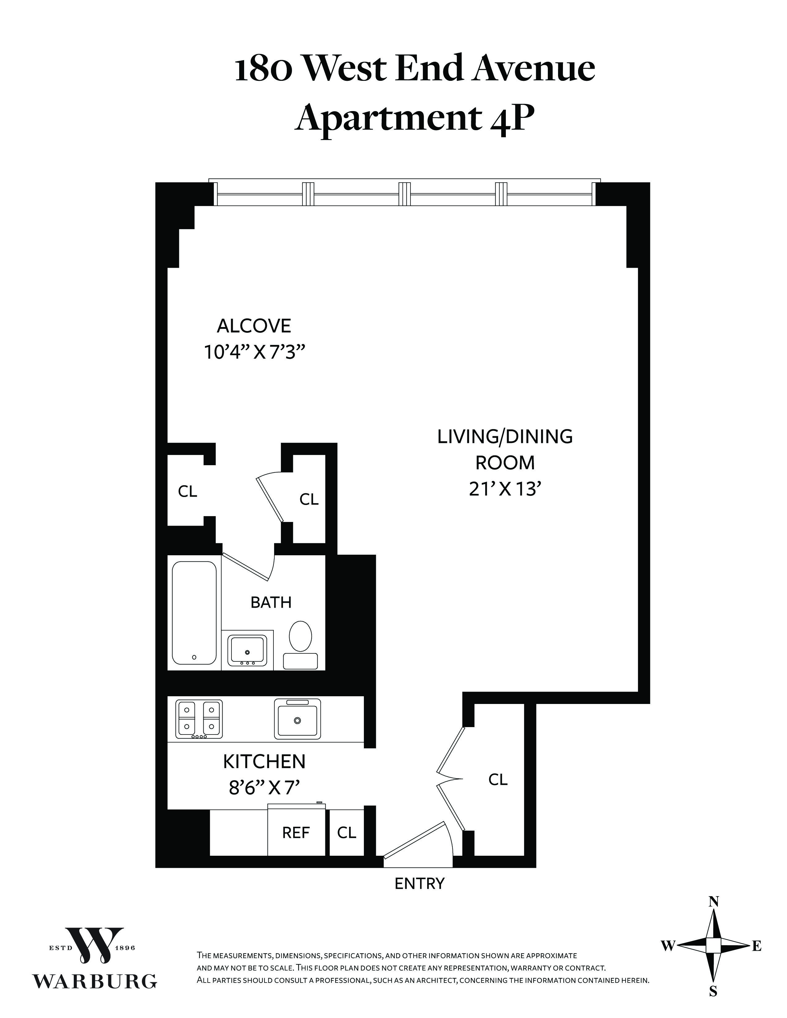180 West End Avenue, Apt 4P, Lincoln Square, NY 10023 WR3707051 Coldwell Banker Warburg