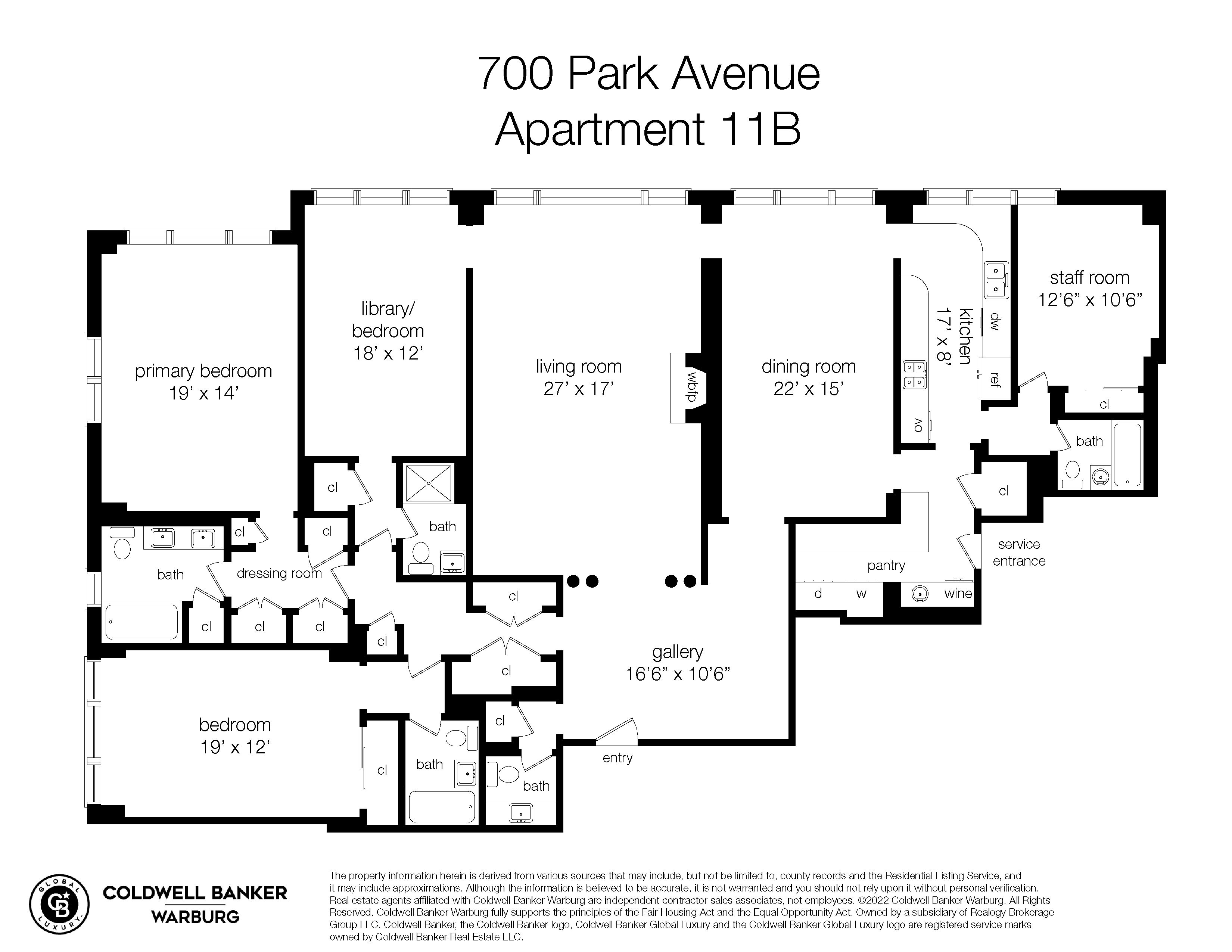 700 Park Avenue, Apt 11B, Lenox Hill, NY 10021 WR3973331 Coldwell