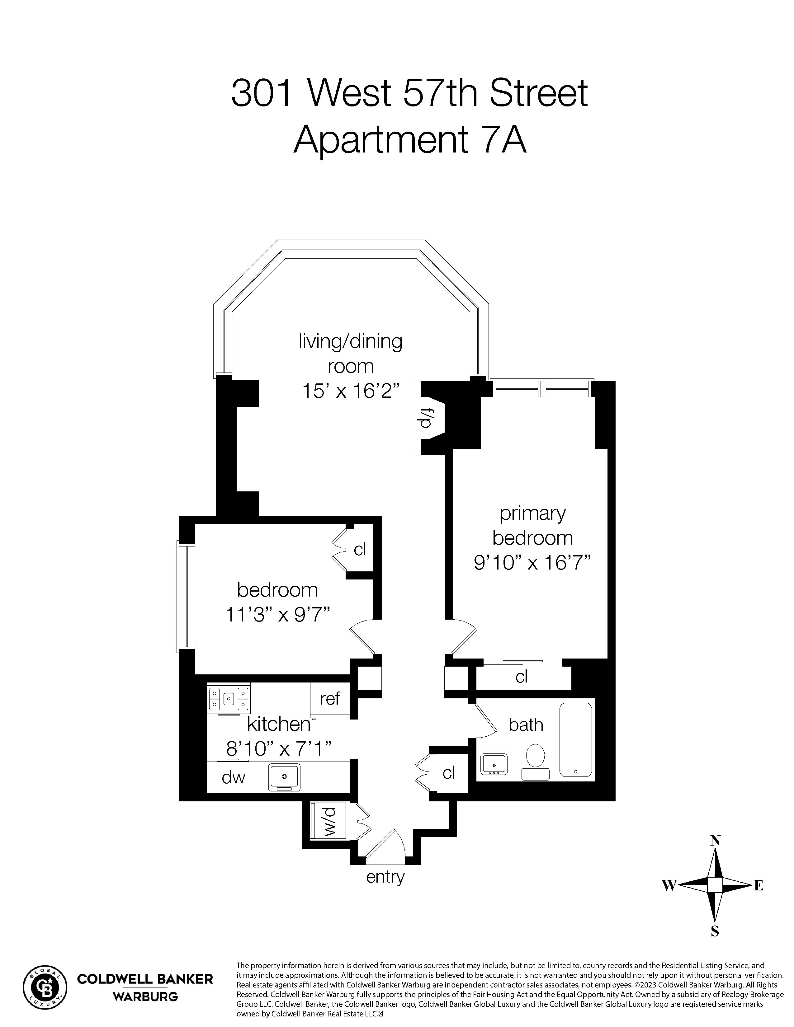 301 West 57th Street, Apt 7A, Clinton, NY 10019 WR7589248 Coldwell